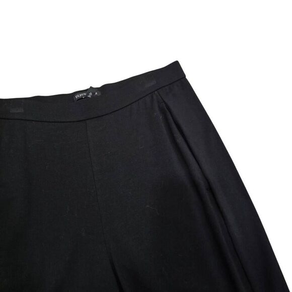 Eileen Fisher Ankle Pants Women's XS Black Pull On Slash Elastic Waist Stretch - Picture 3 of 7